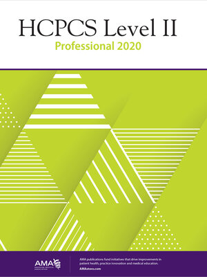 cover image of HCPCS 2020 Level II Professional Edition